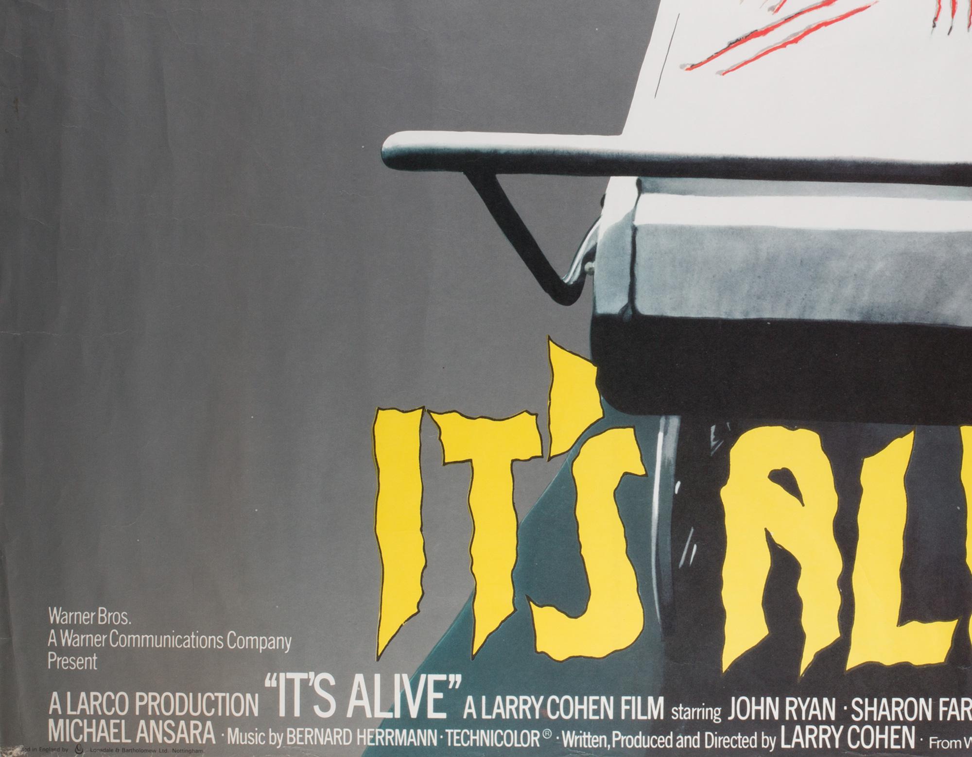 20th Century It's Alive 1973 UK Quad Film Poster Signed by Vic Fair