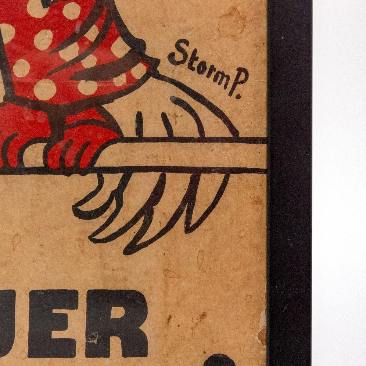 Moderno È proprio vero! - Originale di Storm P. Litografia (anni '40) - Rara satirica danese in vendita