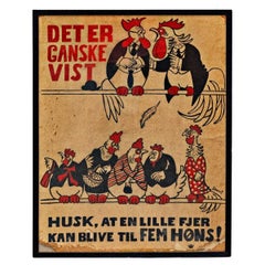 Es ist ganz Trueing! - Original Sturm P. Lithographie (1940er Jahre) - Seltener dänischer Satiriker