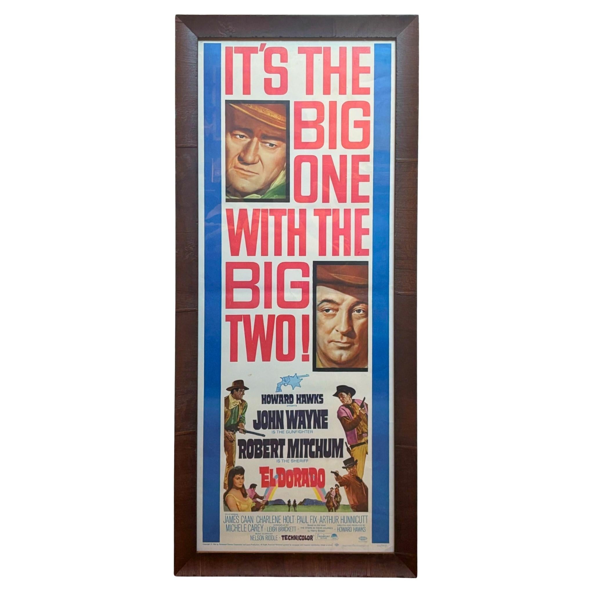 "C
est le grand avec les deux grands ! El Dorado" Affiche de film vintage, 1966