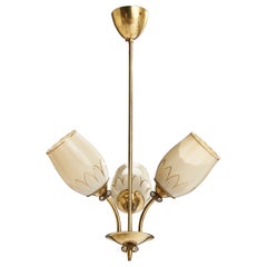 ITSU, lustre, laiton, verre, Finlande, années 1940