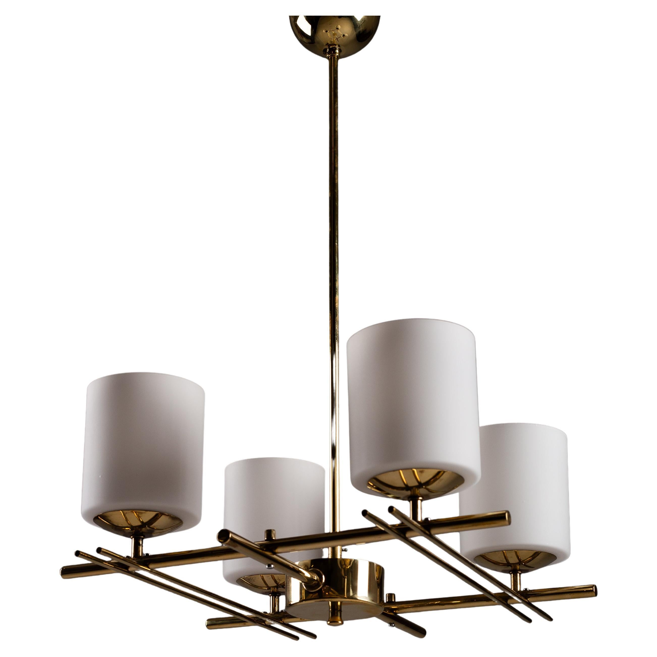 Itsu ER 162/4 Lustre en laiton finlandais de style moderne du milieu du siècle dernier en vente