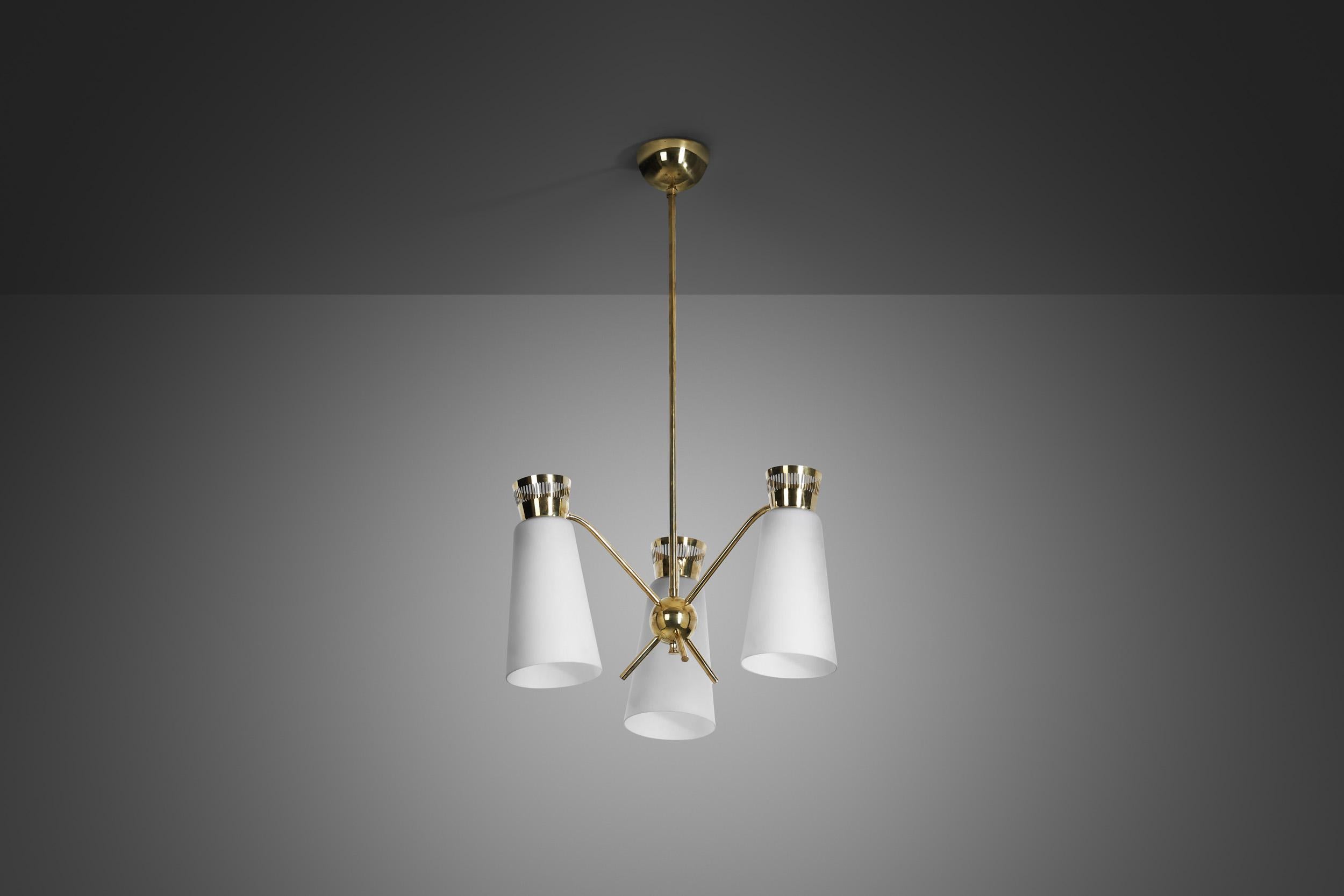 Brass Itsu Mid-Century Pendant Lamp Model 