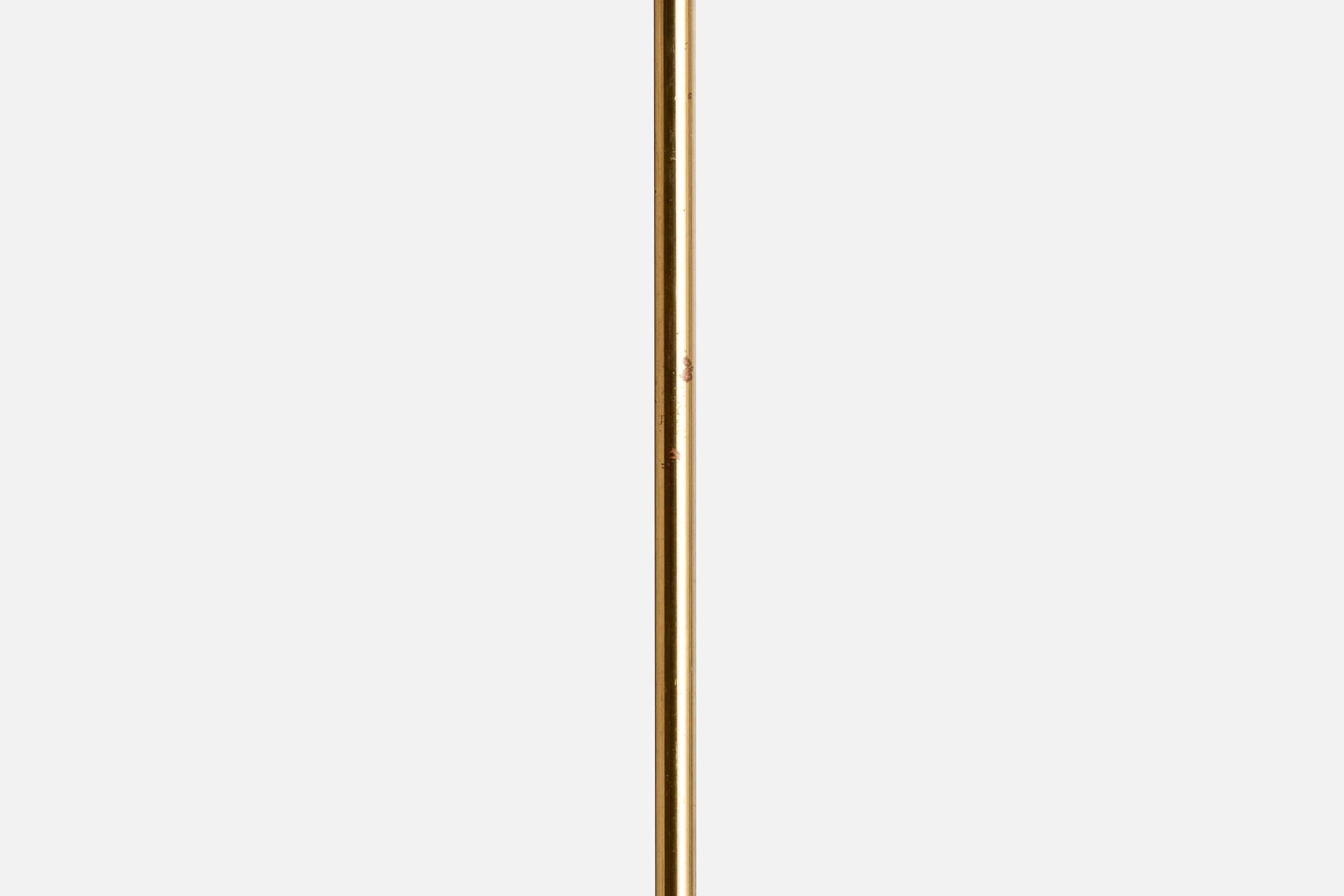 Itsu OY, Chandelier, Brass, Glass, Finland, 1950s For Sale 5