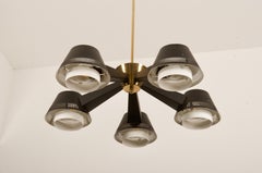 Itsu Panited Steel Chandelier 1960 Finland