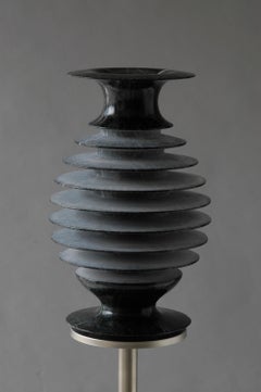 Ittio Vase in Verde Alpi Marble