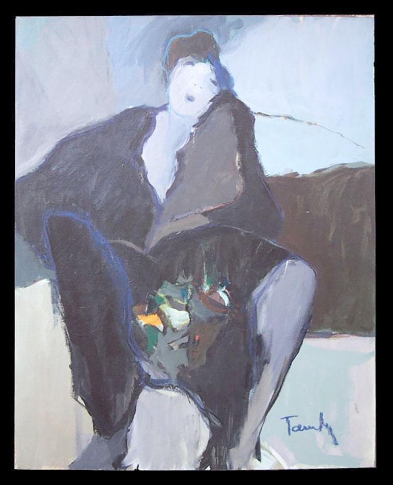 Young Woman - Painting by ITZCHAK (ISAAC) TARKAY 