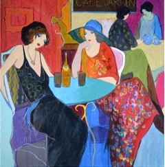 Itzchak Tarkay "Cafe Jarden" Serigraph