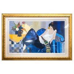 Itzchak Tarkay Le Fiance Signed 1990 Signed Color Serigraph on Paper 235/350