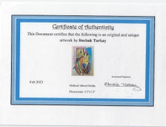 Itzchak Tarkay - Acuarela original en técnica mixta, firmada a mano, con certificado