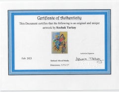 Itzchak Tarkay - Acquerello originale a tecnica mista, firmato a mano, con certificato