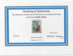 Itzchak Tarkay - Acquerello originale a tecnica mista, firmato a mano, con certificato