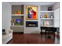 ITZCHAK TARKAY Large ORIGINAL OIL PAINTING on CANVAS Signed Art female AUTHENTIC