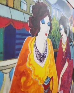 Itzchak Tarkay, 'Sunny Afternoon', 2000, Original Acrylic Canvas Painting, 36x48