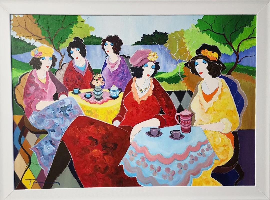 Artist: TARKAY, ITZCHAK
Title: LAKE CAFE
Year: 2000-2010
Size: 36 X 48 INCHES
Medium: ORIGINAL ACRYLIC ON CANVAS
Edition: ORIGINAL 1/1
Description: Hand signed by the artist.
The artwork is in excellent condition.
Publisher Certificate of