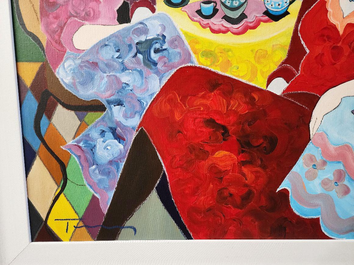 Artist: TARKAY, ITZCHAK
Title: LAKE CAFE
Year: 2000-2010
Size: 36 X 48 INCHES
Medium: ORIGINAL ACRYLIC ON CANVAS
Edition: ORIGINAL 1/1
Description: Hand signed by the artist.
The artwork is in excellent condition.
Publisher Certificate of