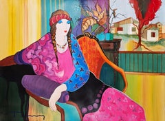 TARKAY, ITZCHAK «SOPHIE » 2000, ACrylique ORIGINAle SUR CANvas 30X40