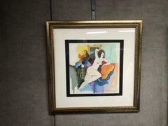 Tarkay  'Amelie Reclining' hand signed lithograph Vintage