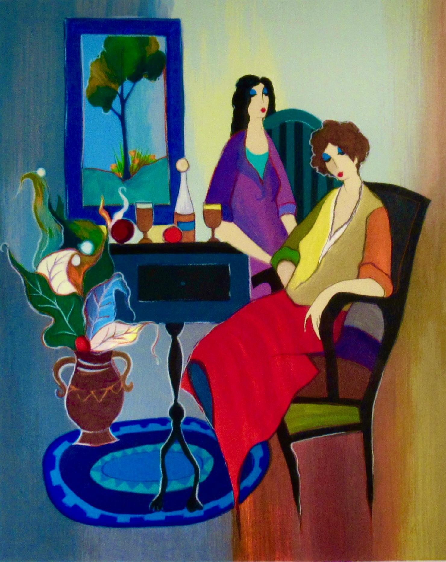 After Dinner Relaxation - Print by Itzchak Tarkay