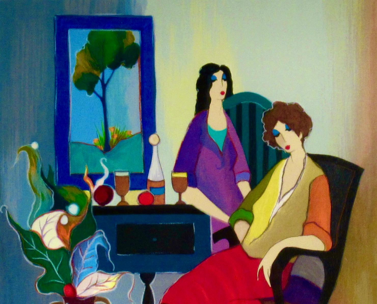 After Dinner Relaxation - Art Deco Print by Itzchak Tarkay