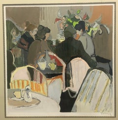Afternoon Tea Color lithograph