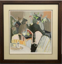 Afternoon Tea Color lithograph