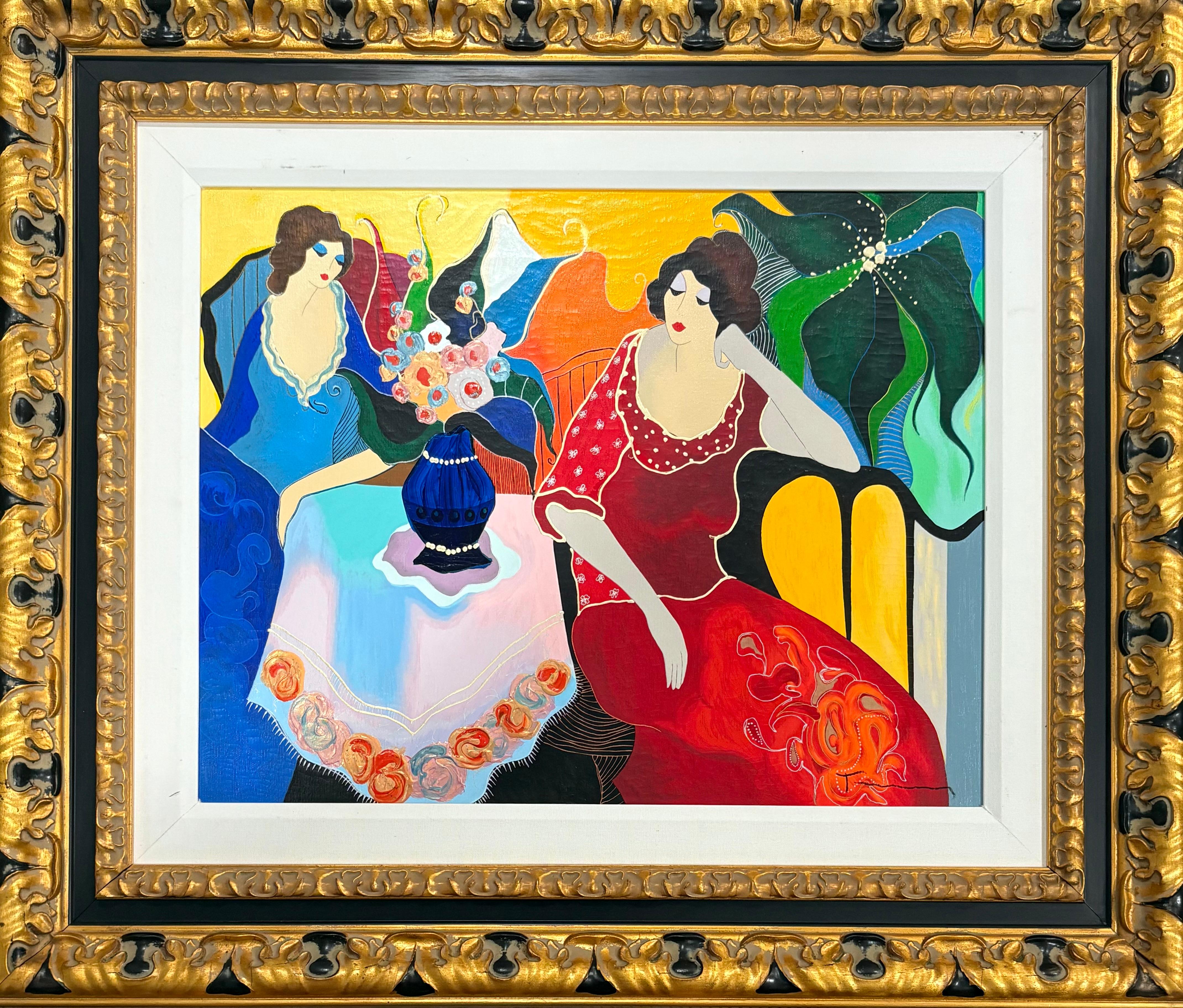 “Becky and Donna II” - Print by Itzchak Tarkay