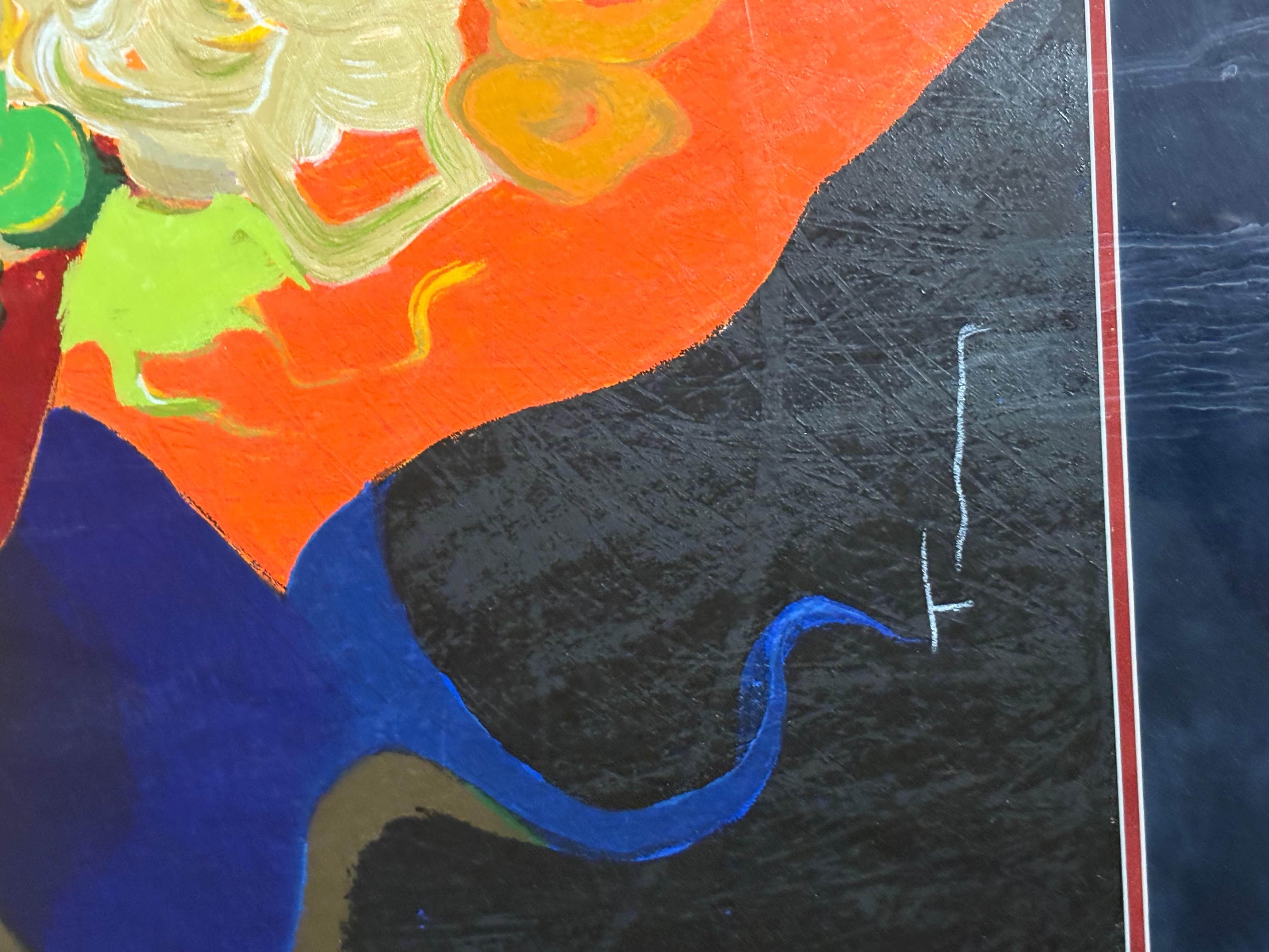 Itzchak Tarkay Evening Splendor 1998 lithograph on woven paper. In good condition measures 51x26
