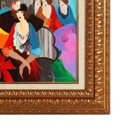 Four After the Party, Hand Embellished Serigraph On Linen, 120/150, Framed