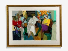 Itzchak Isaac Tarkay, Fauvismus, Café-Szene, signierte und nummerierte Serigrafie, 20.