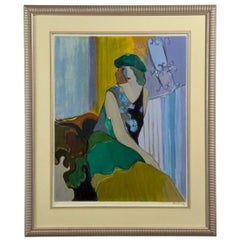 Itzchak Isaac Tarkay, Fauvista, "Cosette" Serigrafia firmata e numerata, 20° secolo.