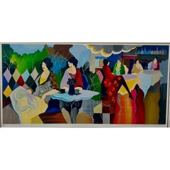 Itzchak Tarkay Afternoon Luncheon Serigraph 1998 Limited Edition Numbered Signed