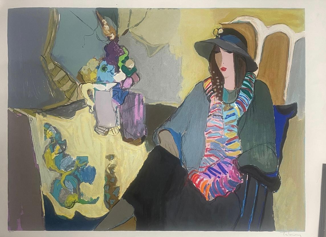 Itzchak Tarkay Serigraph signed and numbered “second thoughts”. In good condition measures 41x32