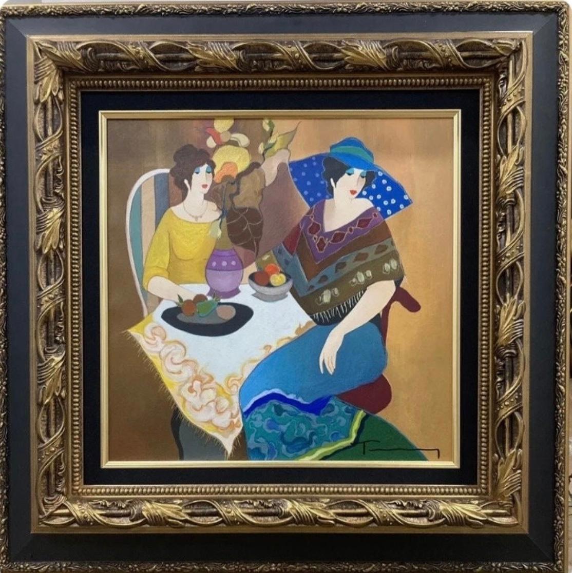 "Dolci momenti con gli amici" - Print di Itzchak Tarkay