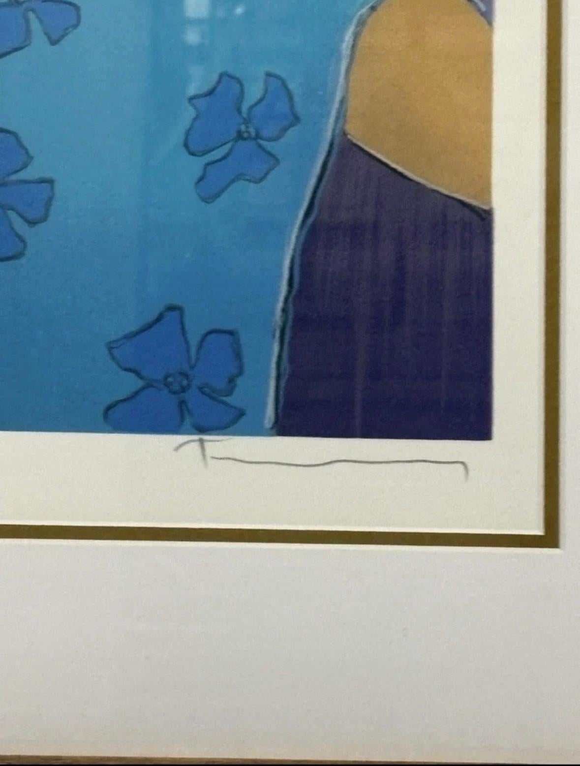 Itzchak Tarkay serigraph signed and numbered “what might have been”. In good condition measures 33x29