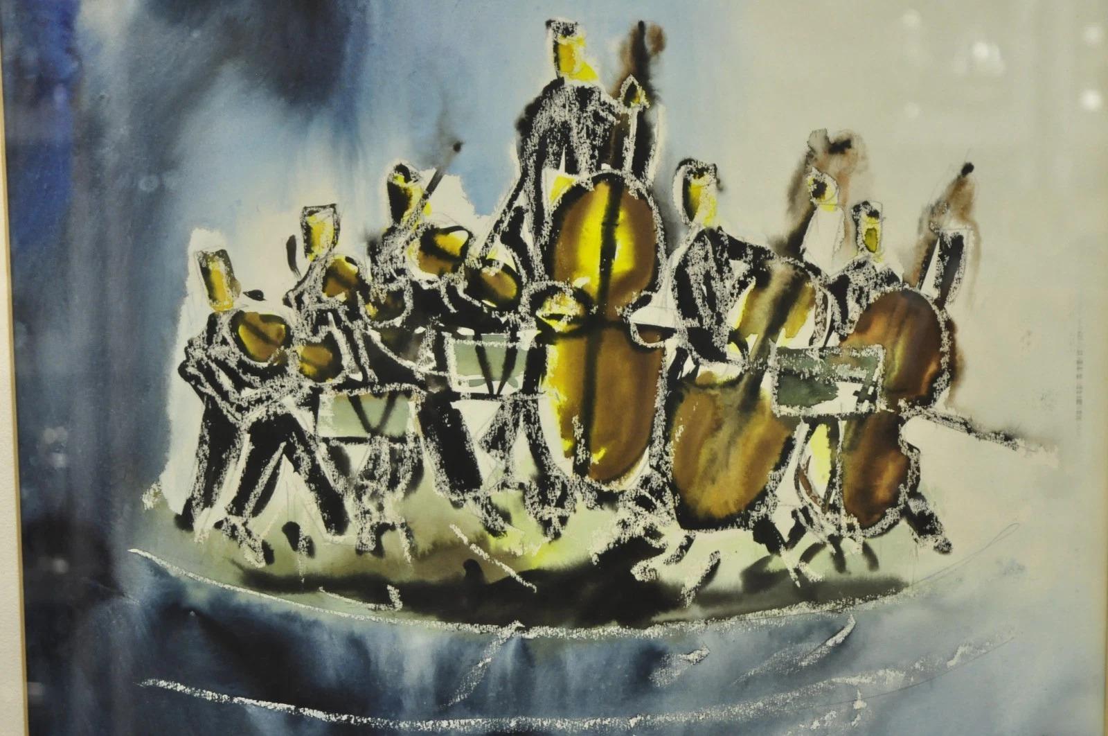 Mid-Century Modern Itzhak Nesher (Austrian Israeli b 1929) 