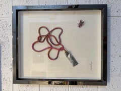 Bagel heart - pop art painting, wall sculpture