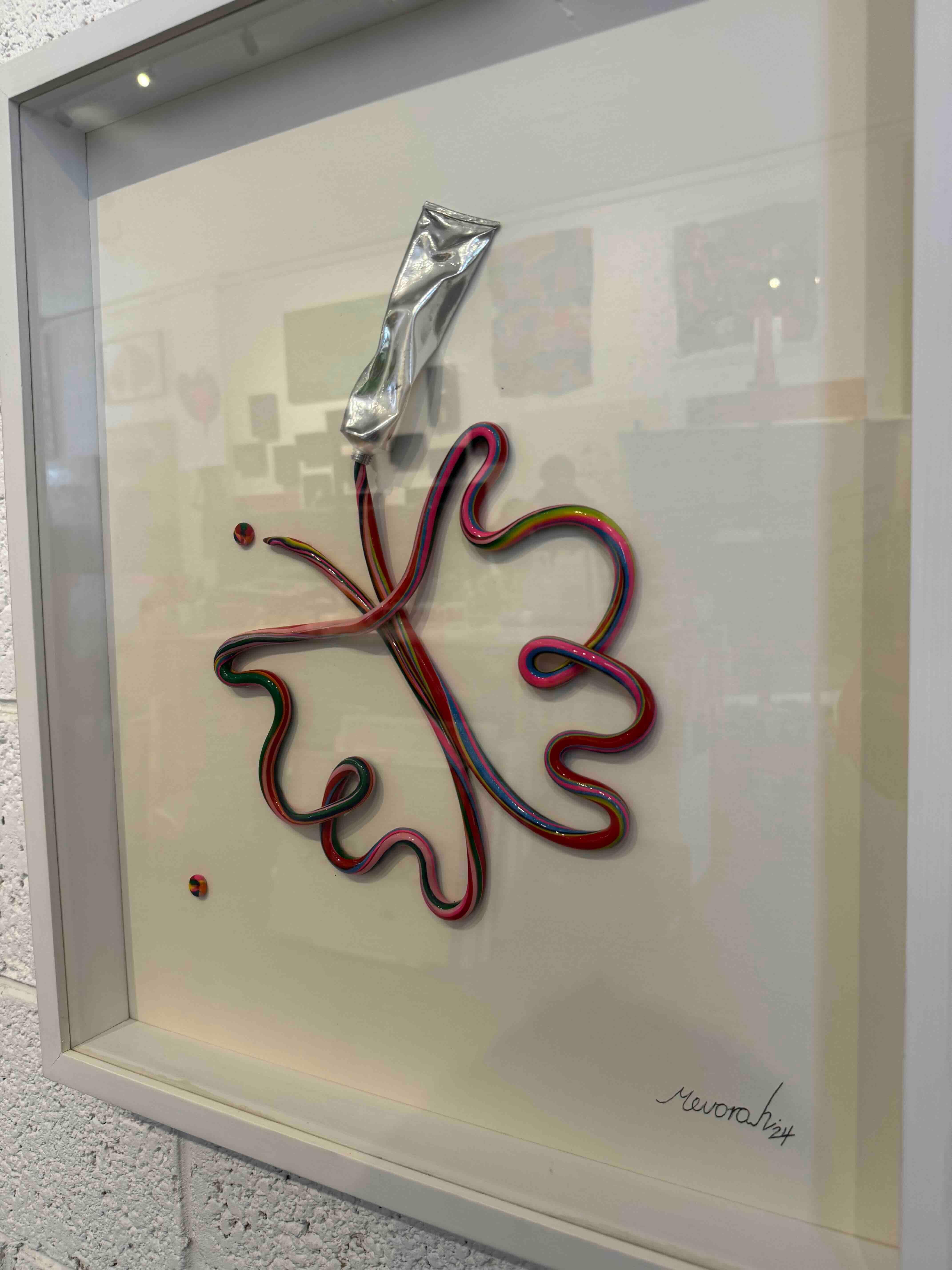 Butterfly - pop art painting, wall sculpture For Sale 13