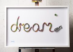 Dream - pop art painting, wall sculpture, framed 53X83 cm