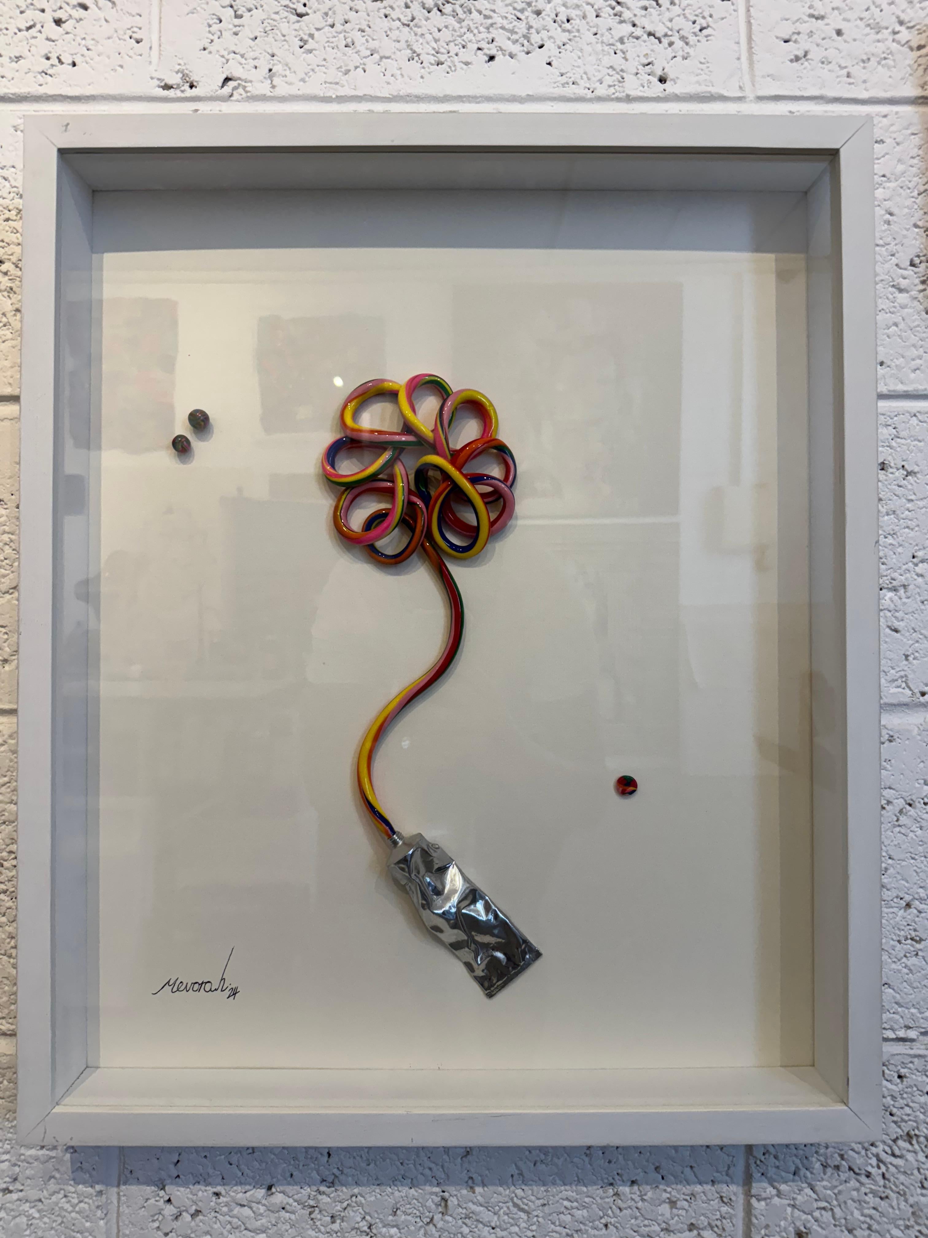 Flor - pintura pop art - Painting de Itzik Mevorah