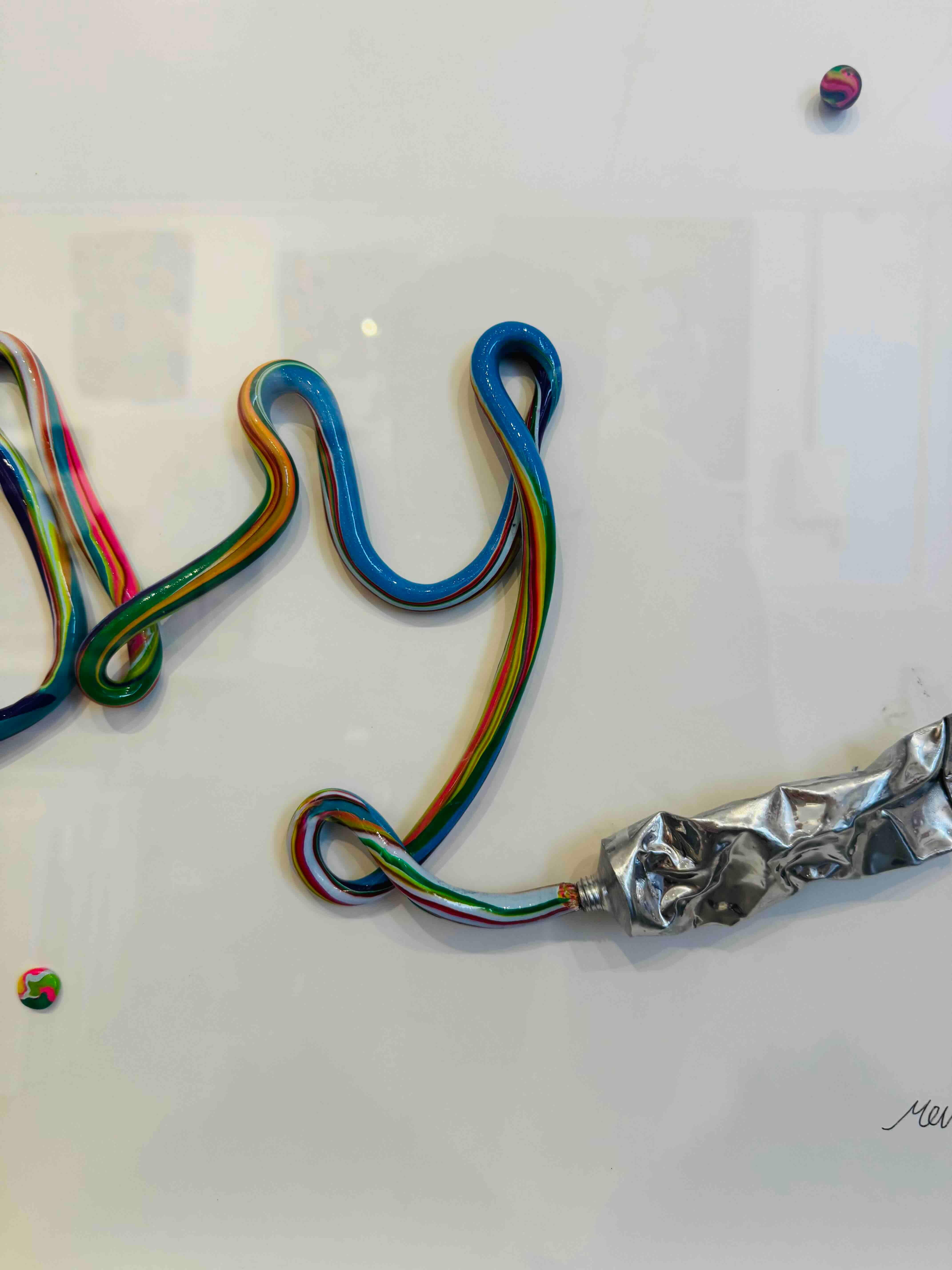 Fly - pop art painting, wall sculpture - Gray Figurative Painting by Itzik Mevorah