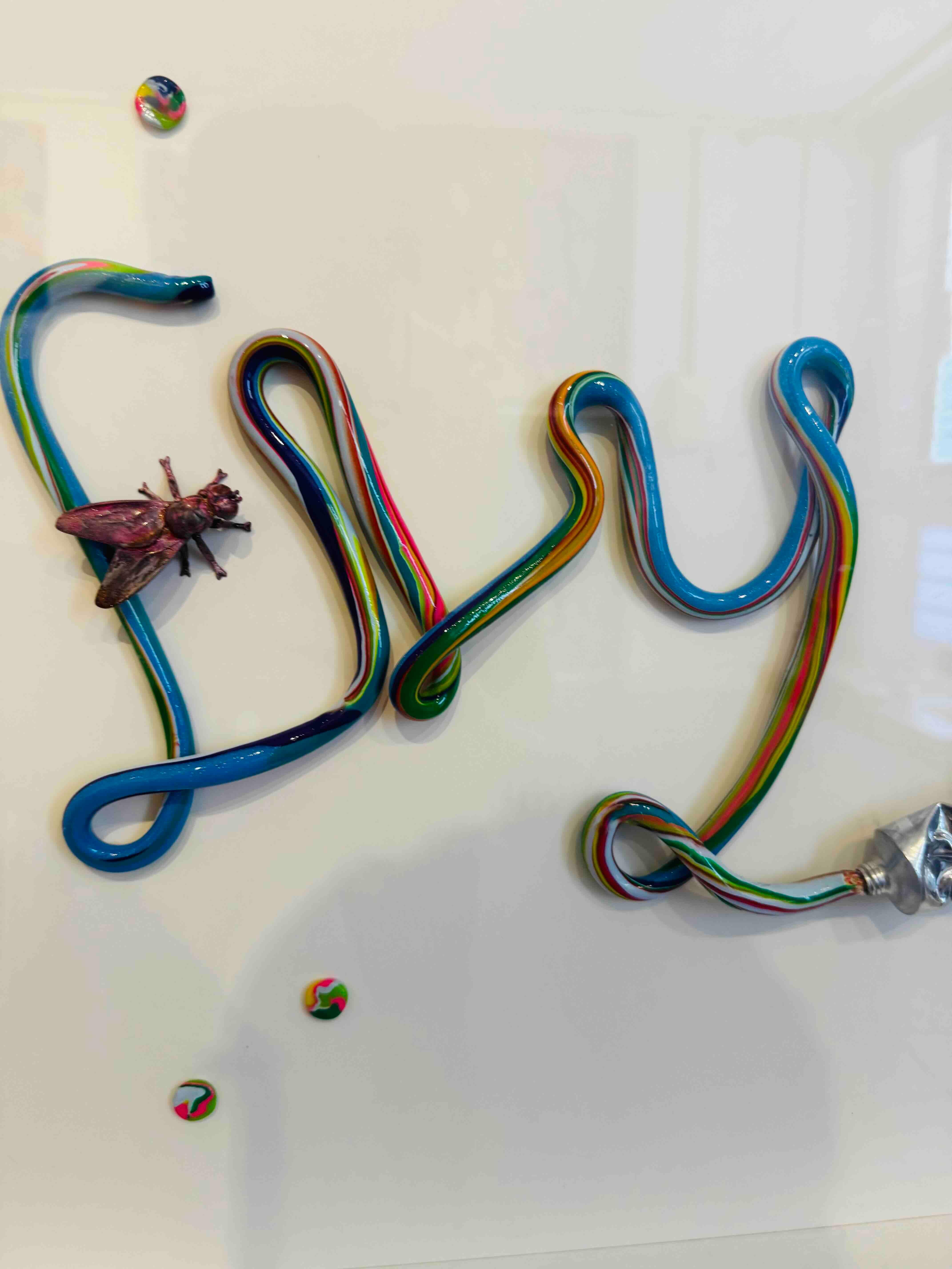 Fly - pop art painting, wall sculpture For Sale 2