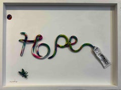 Hope - pop art painting, wall sculpture