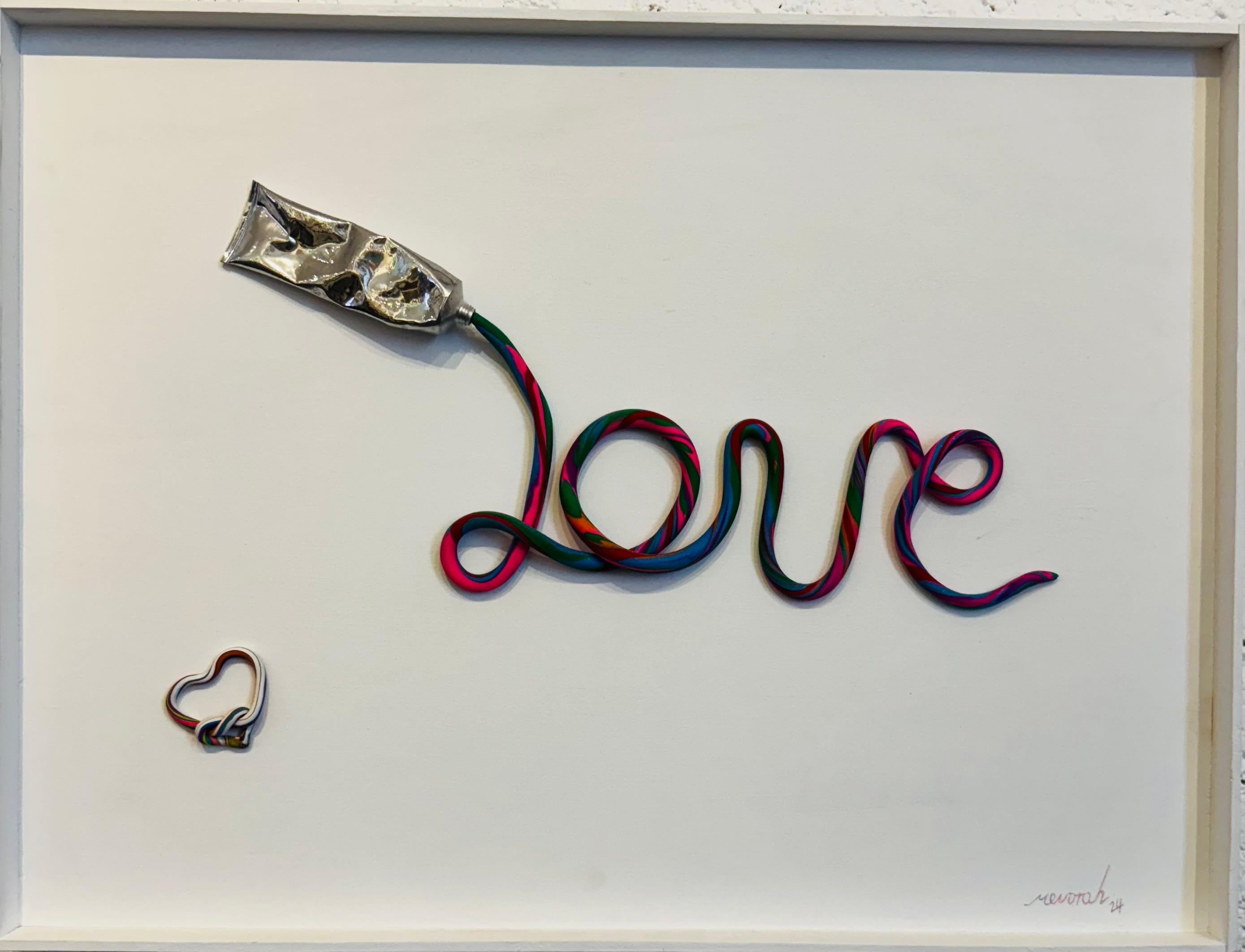 Love New York - pintura pop art, escultura mural - Painting Arte pop de Itzik Mevorah