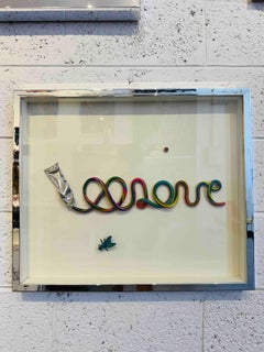 Love - pop art painting, wall sculpture