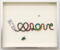 Love - pop art painting, wall sculpture