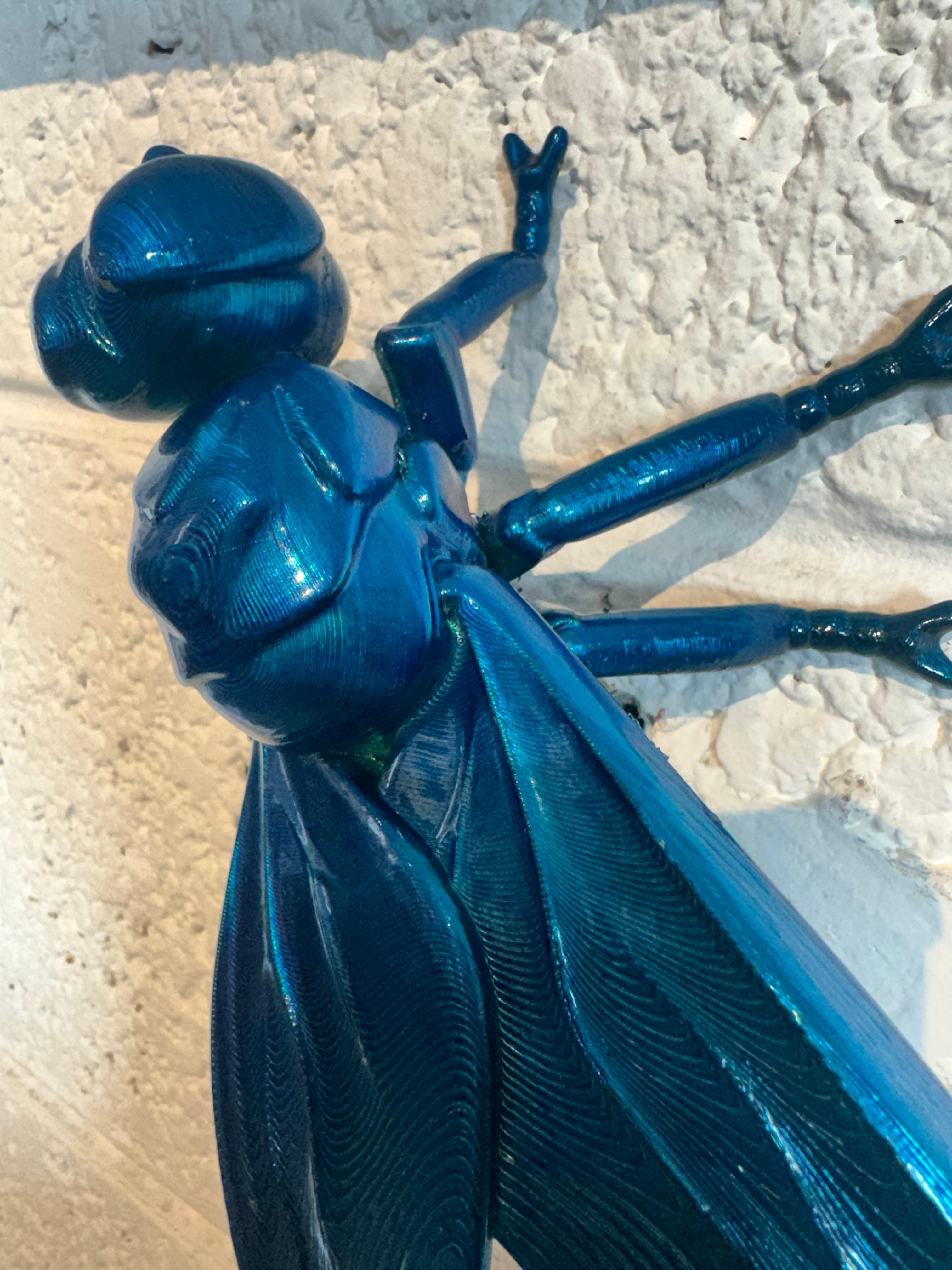 Itzik Mevorah - Synthetic Fly (blue) - pop art sculpture, wall ...