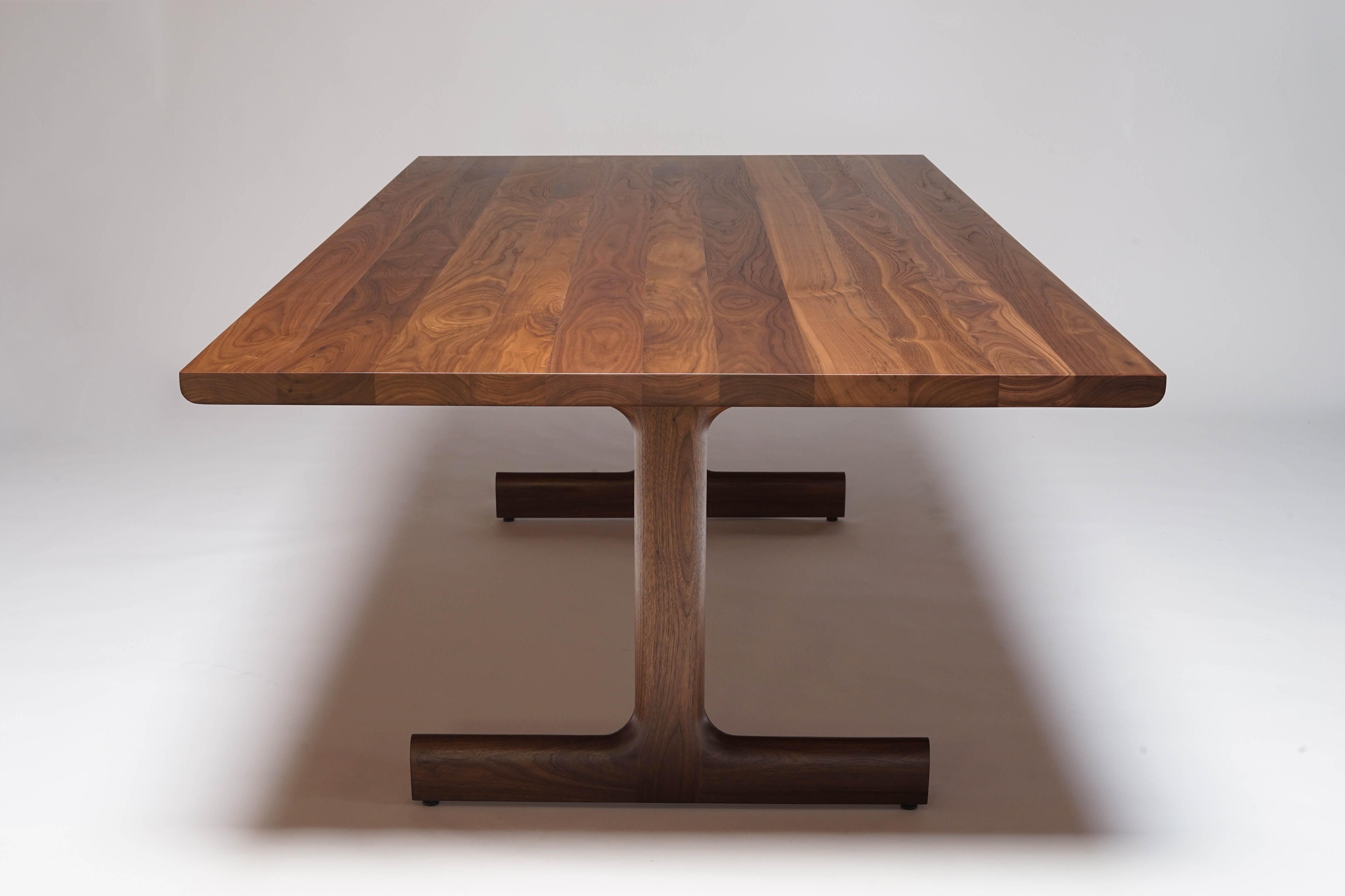 Woodwork IV Dining Table in Solid White Oak with Trestle Legs