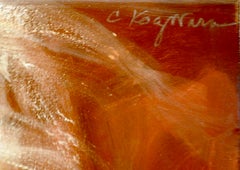 "IV" Horses Dissipating, Expressionist Oil Painting