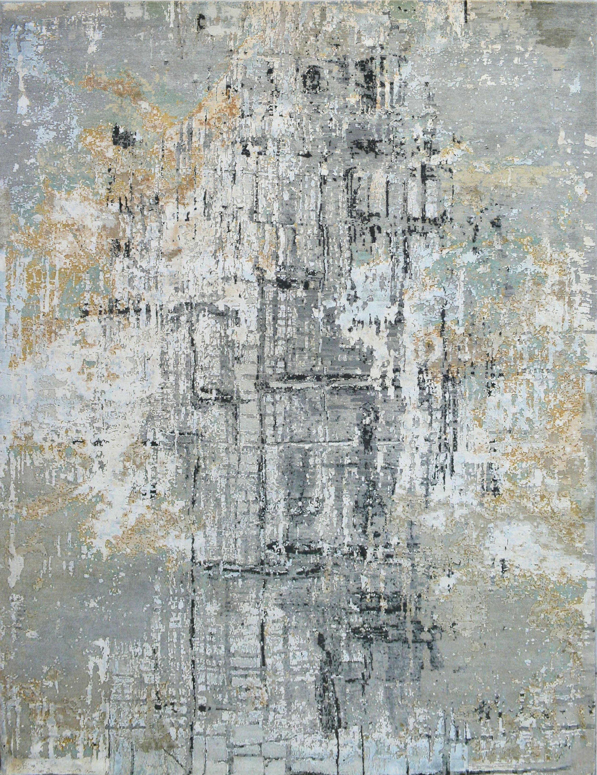 Iva Hand-Knotted Modern Rug – 9' x 12'3" For Sale